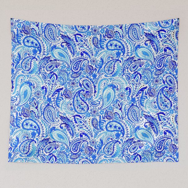 Item preview, Paisley pattern in blue designed and sold by bokasin.