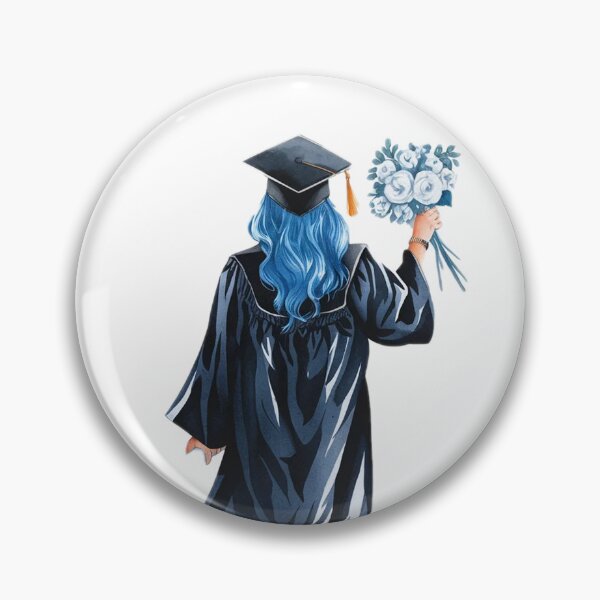 Item preview, Blue Hair Graduation Girl designed and sold by Roy & Tiffany.