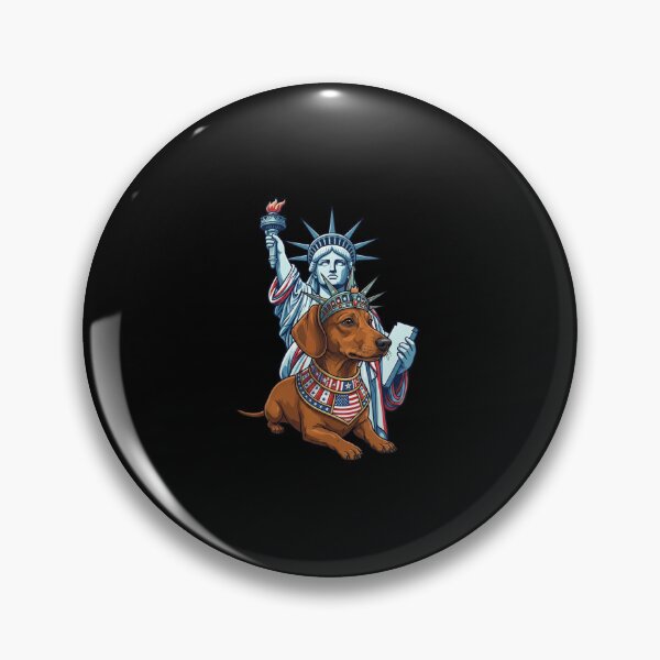 Item preview, Dachshund and the Statue of Liberty Funny Gifts designed and sold by Domel9674.
