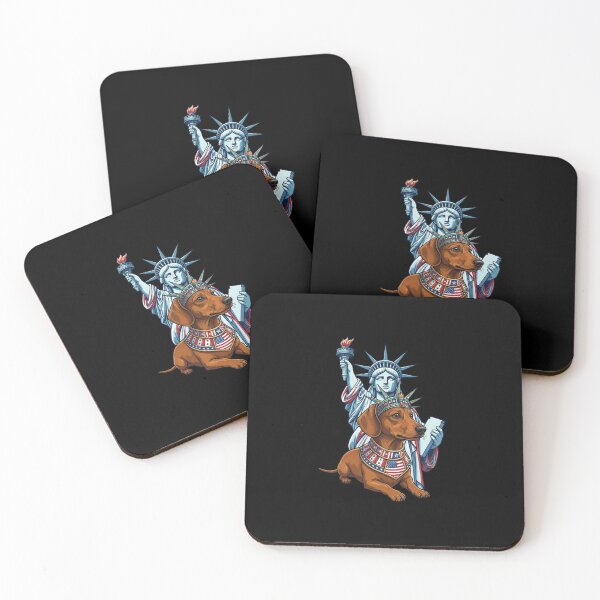 Item preview, Dachshund and the Statue of Liberty Funny Gifts designed and sold by Domel9674.