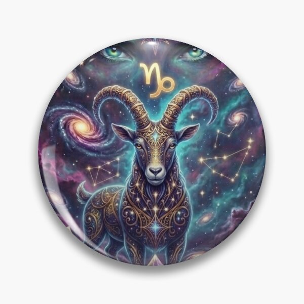 Item preview, Capricorn Zodiac Sign Cosmic Art - Astrology and Horoscope Design designed and sold by BoldConcept43.