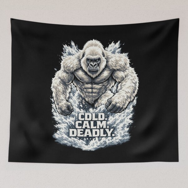 Item preview, Cold Calm Deadly Gorilla | Ice Silverback Strength Motivation Gym Design designed and sold by Daagath.