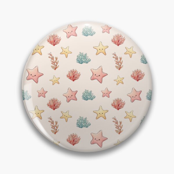 Item preview, Cute seamless pattern with starfish - pastel ocean animal print for nursery decor. designed and sold by ArtFairy38.