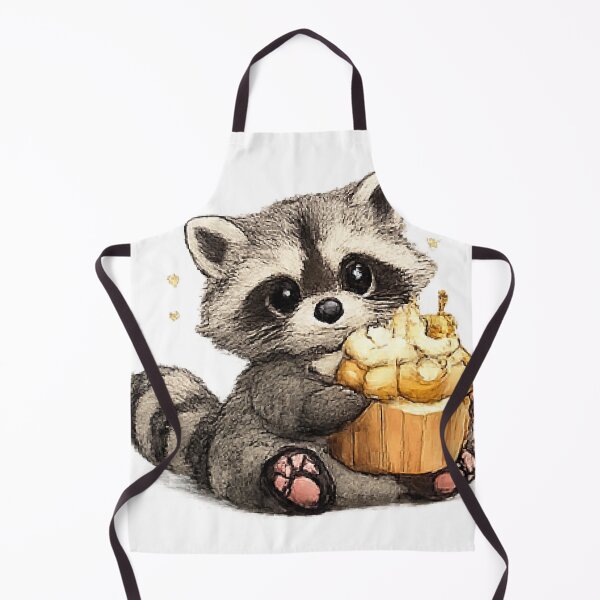 Item preview, Cute Baby Raccoon Eating Sweet Dessert designed and sold by Northline Creative.