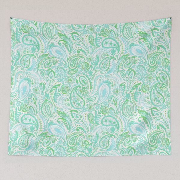Item preview, Paisley pattern in light green designed and sold by bokasin.