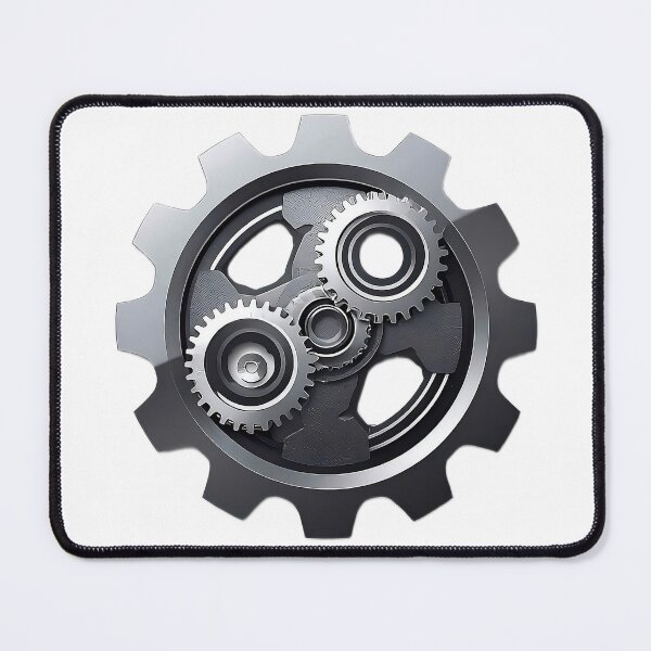 Item preview, Interlocking Steel Gears Industrial Engineering Icon Design designed and sold by Evergreen Horizon Works.