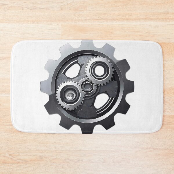 Item preview, Interlocking Steel Gears Industrial Engineering Icon Design designed and sold by Evergreen Horizon Works.