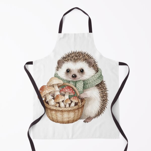 Item preview, Autumn Hedgehog Sticker | Cute Fall Hedgehog with Mushrooms designed and sold by AillustriaAK.