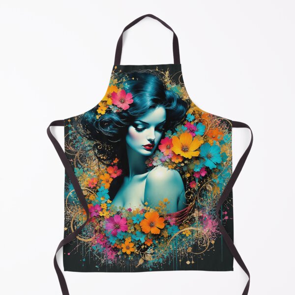 Item preview, Vibrant Art Nouveau Queen - Colorful Fantasy Floral Portrait designed and sold by KrzysztofART.
