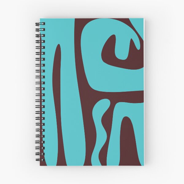 Item preview, Mid Century Modern Abstract Kwaito Pattern in Turquoise and Dark Brown designed and sold by kierkegaard.