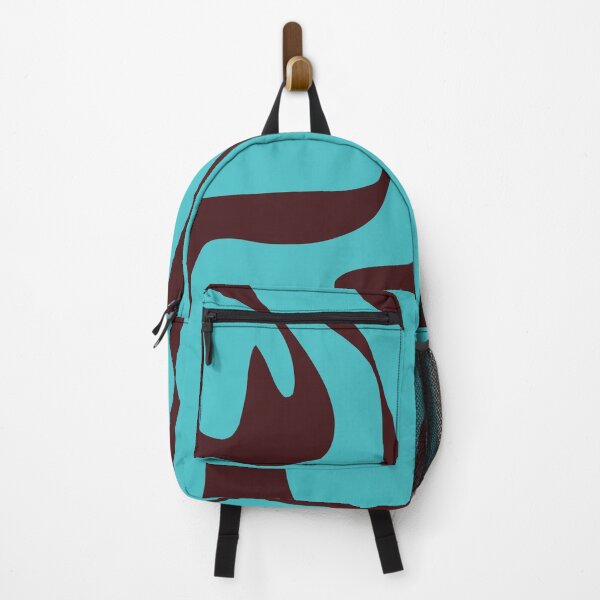 Item preview, Mid Century Modern Abstract Kwaito Pattern in Turquoise and Dark Brown designed and sold by kierkegaard.