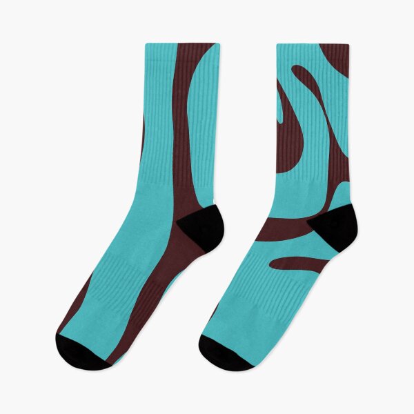 Item preview, Mid Century Modern Abstract Kwaito Pattern in Turquoise and Dark Brown designed and sold by kierkegaard.