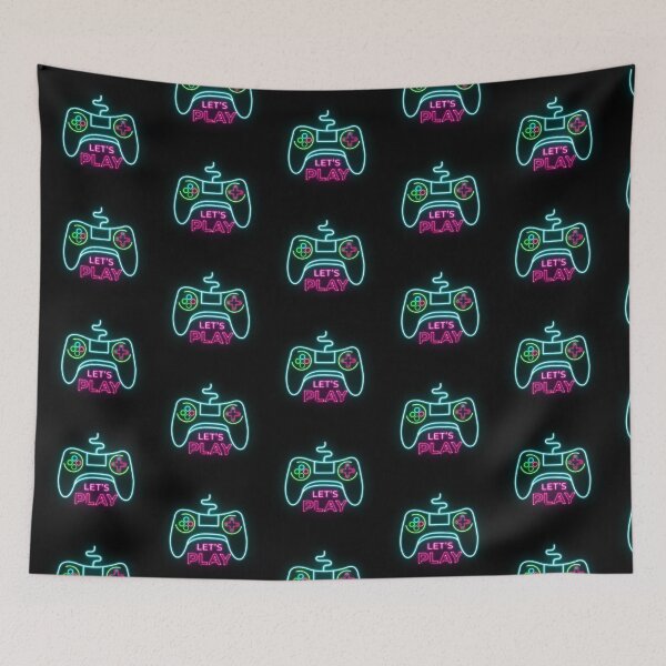 Item preview, Neon Let's Play Gaming Design designed and sold by Heavens Blueprint & Designs.