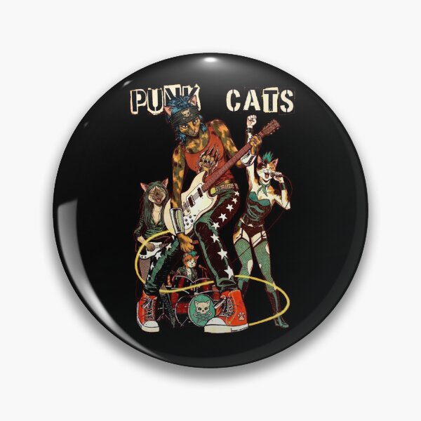 Item preview, Punk Cats Riot Rock Band Vintage Comic Style designed and sold by RetroAndMetal.