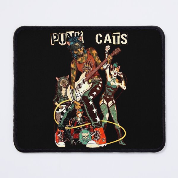 Item preview, Punk Cats Riot Rock Band Vintage Comic Style designed and sold by RetroAndMetal.