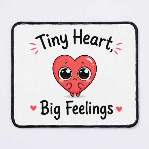 Item preview, Tiny Heart Big Feelings Cute Kawaii Heart Funny Emotional T-Shirt designed and sold by INVITOARTE.