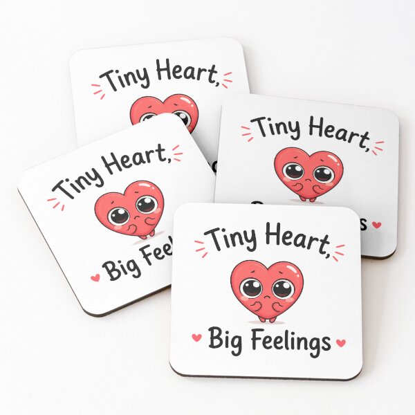 Item preview, Tiny Heart Big Feelings Cute Kawaii Heart Funny Emotional T-Shirt designed and sold by INVITOARTE.