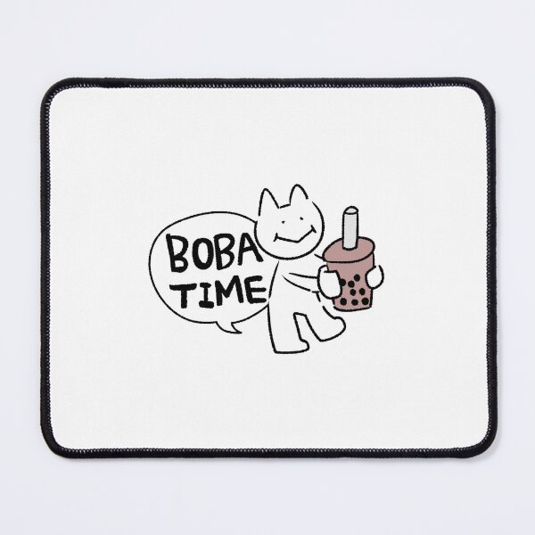 Item preview, Cute Cat with Bubble Tea Sticker – Boba Time designed and sold by lazydayz16.