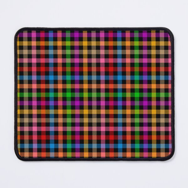 Item preview, Colorful Rainbow Gingham Plaid Design - Black designed and sold by PatternTitan.