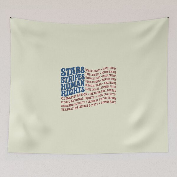 Item preview, Stars and Stripes and Human Rights USA Flag designed and sold by rusiaa.