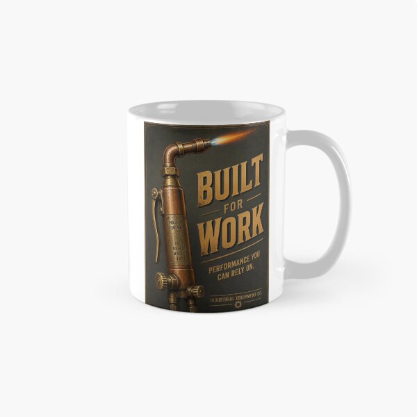 Item preview, Built for Work Vintage Industrial Torch Mechanic Poster designed and sold by Evergreen Horizon Works.