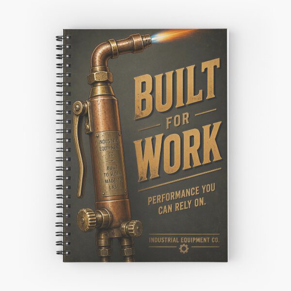 Item preview, Built for Work Vintage Industrial Torch Mechanic Poster designed and sold by Evergreen Horizon Works.