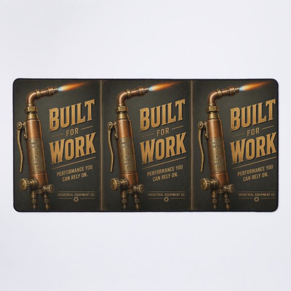 Item preview, Built for Work Vintage Industrial Torch Mechanic Poster designed and sold by Evergreen Horizon Works.