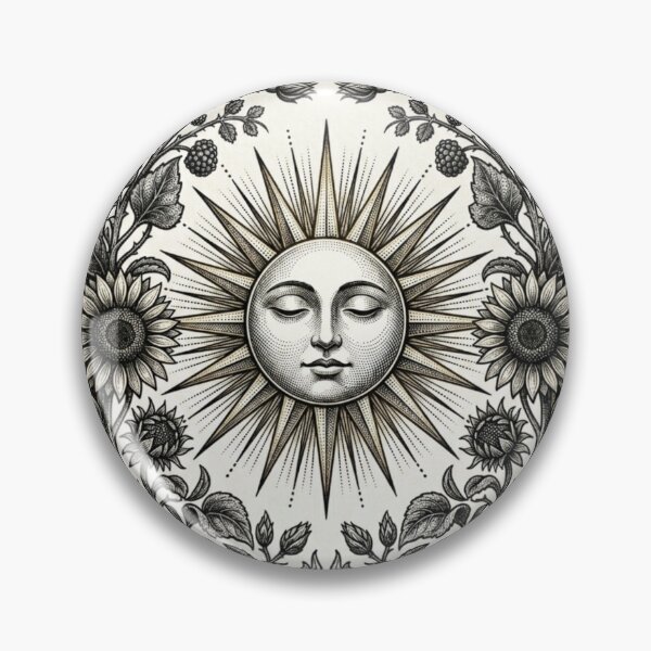 Item preview, The Sun Tarot Card Botanical Engraving - Vintage Esoteric Art designed and sold by ObscureBotany.