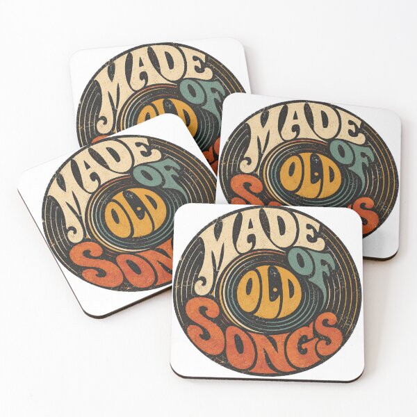 Item preview, Made Of Old Songs - Vintage Vinyl Record Retro Typography Design designed and sold by JustResultsCo.