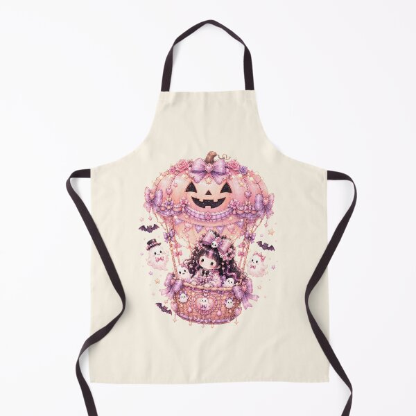 Item preview, Coquette Halloween Pumpkin Hot Air Balloon | Kawaii Ghost Gothic Lolita Fantasy designed and sold by looplandger.