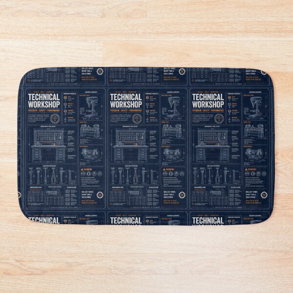 Item preview, Technical Workshop Blueprint Engineering Reference Poster designed and sold by Evergreen Horizon Works.