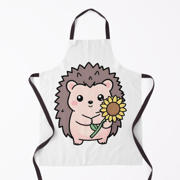 Item preview, Minimalist Cute Hedgehog with Sunflower Kawaii Cartoon designed and sold by KCasual.