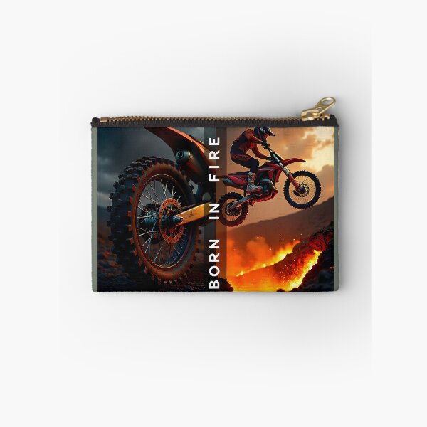 Item preview, Volcanic Motocross Adventure Poster | Born in Fire Off-Road Tire & Extreme Caldera Wall Art designed and sold by Creative-RE.
