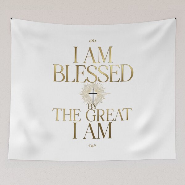 Item preview, "I AM BLESSED BY THE GREAT I AM", A bold and elegant declaration of faith. designed and sold by KINGDOM GOLD STUDIO.