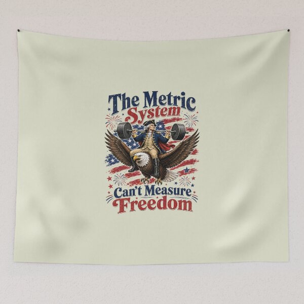 Item preview, Metric System Cant Measure Freedom, Funny Founding Father Gym designed and sold by rusiaa.