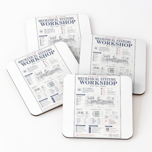 Item preview, Mechanical Systems Workshop Engineering Blueprint Poster Art designed and sold by Evergreen Horizon Works.