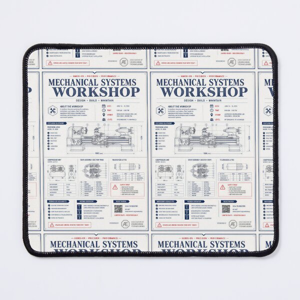 Item preview, Mechanical Systems Workshop Engineering Blueprint Poster Art designed and sold by Evergreen Horizon Works.
