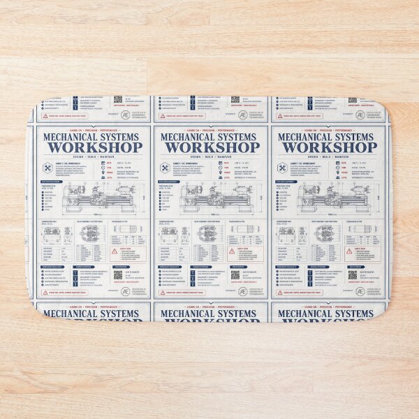 Item preview, Mechanical Systems Workshop Engineering Blueprint Poster Art designed and sold by Evergreen Horizon Works.