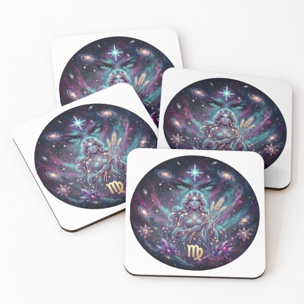 Item preview, Virgo Zodiac Sign Cosmic Art - Astrology and Horoscope Design designed and sold by BoldConcept43.