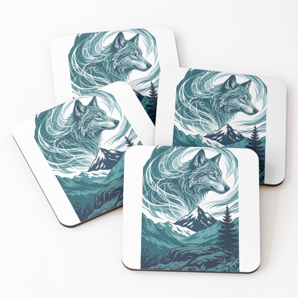 Item preview, Mystical Wolf Mountain T-Shirt Design designed and sold by GabeMountainArt.