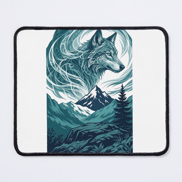 Item preview, Mystical Wolf Mountain T-Shirt Design designed and sold by Gabe1983.