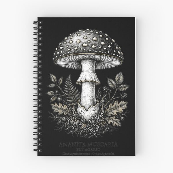 Item preview, Vintage Amanita Muscaria Mushroom - Dark Academia Botanical Art designed and sold by ObscureBotany.