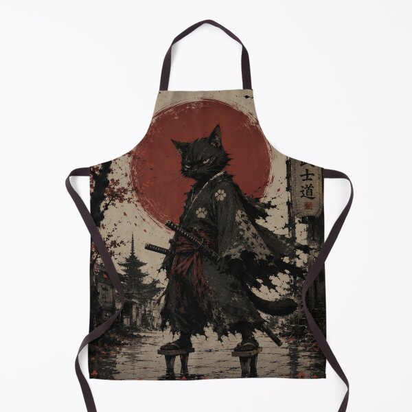 Item preview, Black Cat Samurai | Anthropomorphic Ronin in Ancient Japan designed and sold by ITSimagination.