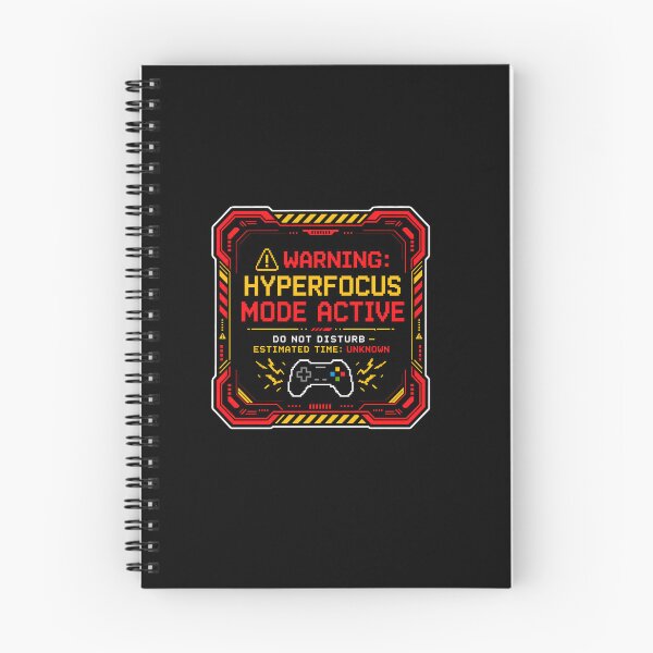 Item preview, ADHD Hyperfocus Mode Active Warning Sticker Neurodivergent Gamer Gift designed and sold by Dewer Shop.