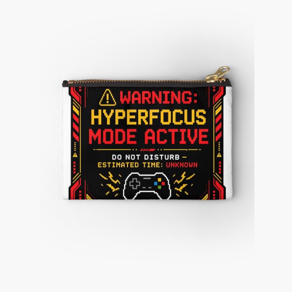 Item preview, ADHD Hyperfocus Mode Active Warning Sticker Neurodivergent Gamer Gift designed and sold by Dewer Shop.
