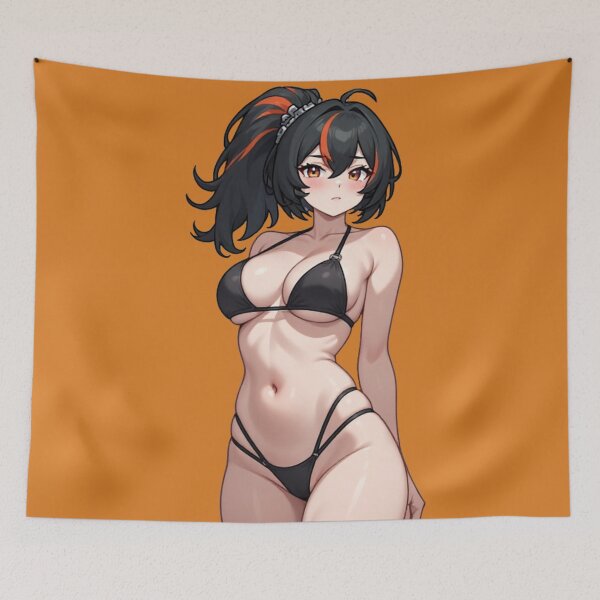 Item preview, ZZZ Zhu Yuan Blush Strappy Bikini Fanart designed and sold by Jimakmo.