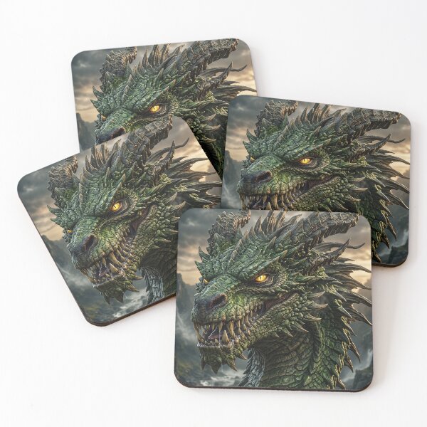 Item preview, Emerald Dragon Warlord | Ancient Forest Dragon Fantasy Art designed and sold by DrakariArt.