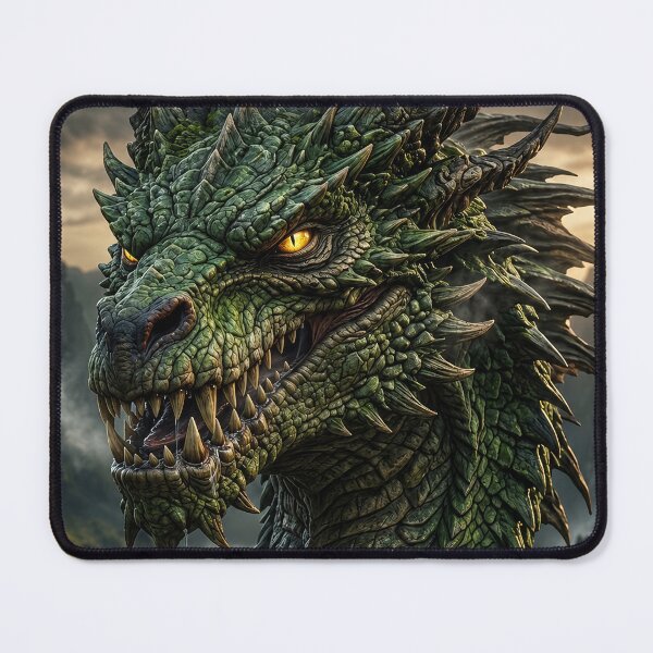 Item preview, Emerald Dragon Warlord | Ancient Forest Dragon Fantasy Art designed and sold by DrakariArt.