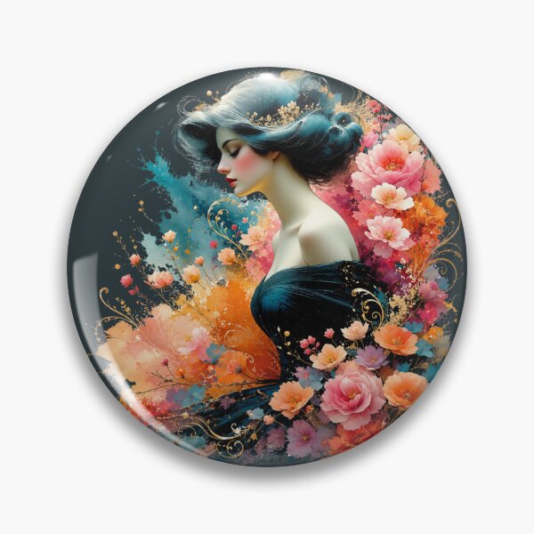 Artikelvorschau, Pastel Coral Goddess Art Nouveau - Ethereal Side Profile Art entworfen und verkauft von KrzysztofART.