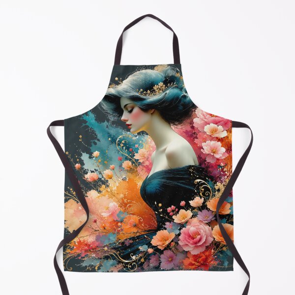 Item preview, Pastel Coral Goddess Art Nouveau - Ethereal Side Profile Art designed and sold by KrzysztofART.